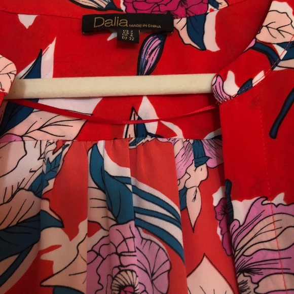 Red Floral Romper - Picture 2 of 5